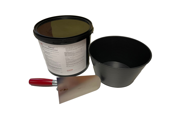 Zestaw Maxplug zaprawa hydrauliczna 5 kg + pojemnik + kielnia